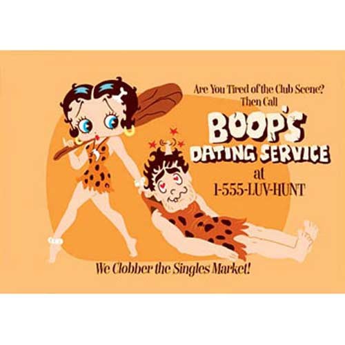 Betty Boop Metal Sign "Dating"